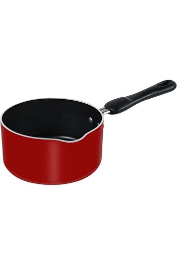 erorex Classique Aluminium 14 Cm Milk Pan | Non Stick Surface | Comfortable Grip Handle Red