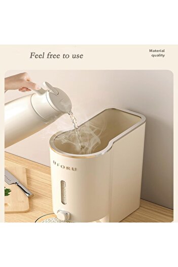 erorex Large Rice Dispenser Measuring Cup,Rice Storage Box Time Scale, Dry Food Grain Flour Soybean