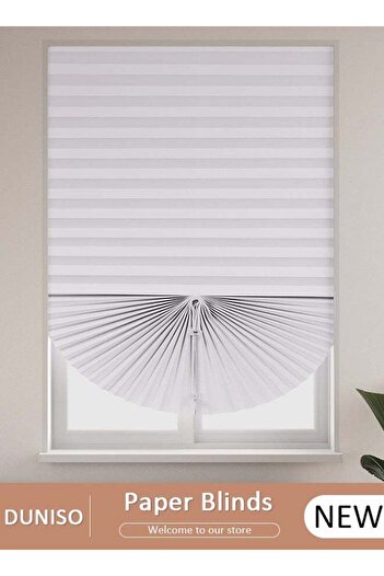 fun zone DUNISO Temporary Paper Blinds for Windows, No Drilling Self Adhesive Blackout Curtains