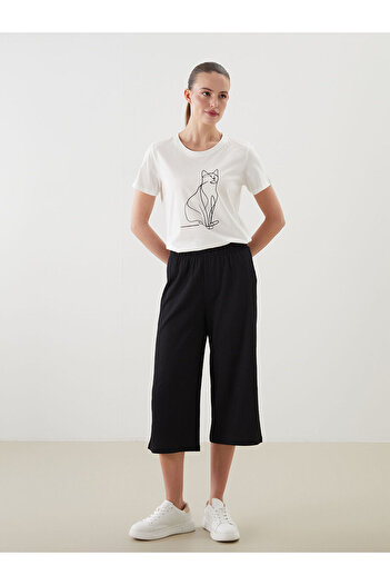 LC Waikiki Textured Women's Capri with Elastic Waist
