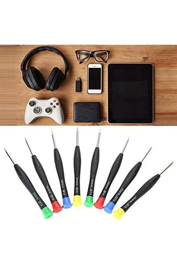 GENERAL'S Precision Electronic Screwdriver Set, 8-piece Jewelry Repair Tool with Transparent Carry Case for Wa