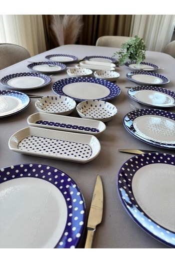 Yiğit Seramik Züccaciye Retro 12-Person 21-Piece Breakfast Set