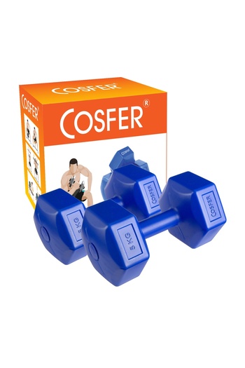 Cosfer 5 Kg x2 Adet Pvc Dambıl Dambıl Seti Altıgen Dambıl