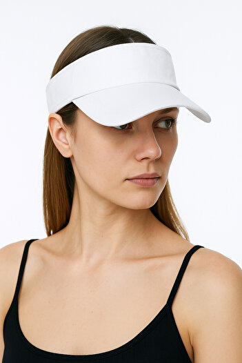 HatClub Exclusive Women Adjustable Summer Sun Visor Hat White Color Sport Visor Hat for Outdoor and Beach Use