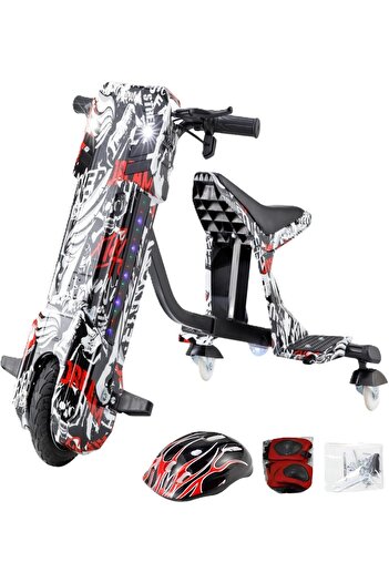 Proride Electric Drift Scooter for Kids – Urban Graffiti Edition – 36V 250W Ride-On Trike with B