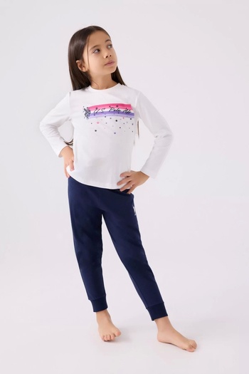 U.S. Polo Assn. Girl's double set - cream