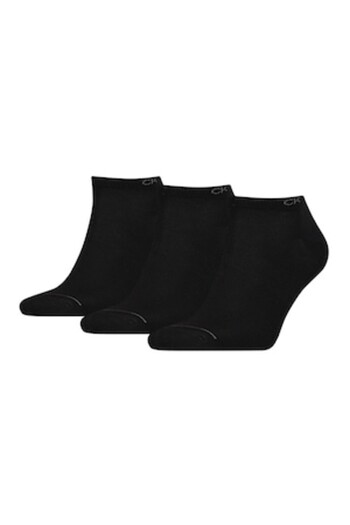 Calvin Klein Set of Cotton Blend Socks with Logo - 3 Pairs, Faded Black, One Size