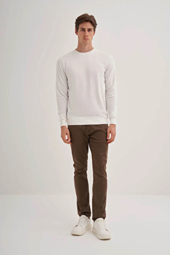 Cazador Crew Neck Ecru Men's Sweatshirt 56100