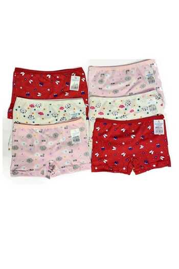 ruhaay 6-Piece Girls' Pastel Color Cotton Boxers