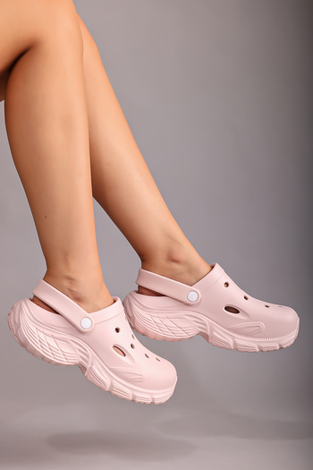 Rivetta Unisex Sandals Slippers Pink Orthopedic Non-Slip High Sole Daily Hospital Sea Pool Slippers