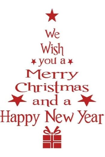 Today Idea Christmas Tree Wall Stickers | Happy New Year Decorations | Vinyl PVC Art for Holidays for Home, Off