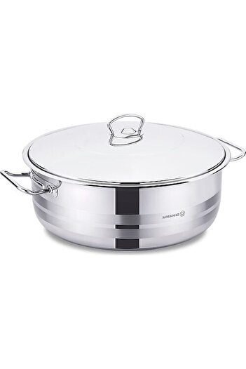 KORKMAZ Mega A1956 36 cm Extra Short Steel Pot