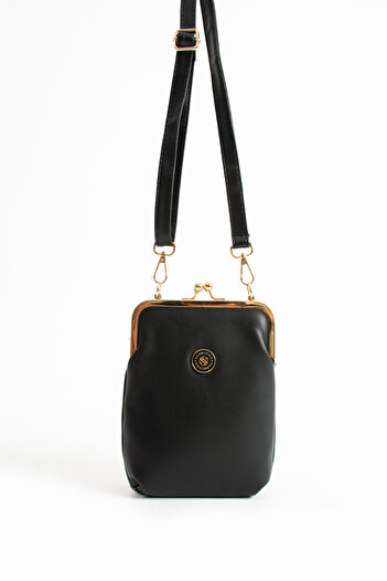 Sanmorris Women's Scholarship Gold Accessory Adjustable Cross Strap Faux Leather Shoulder and Crossbody Bag