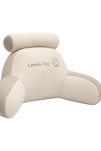 TSUMAB Ergonomic Backrest Pillow with Arm Support & Headrest – Reading & Relaxing Cushionb