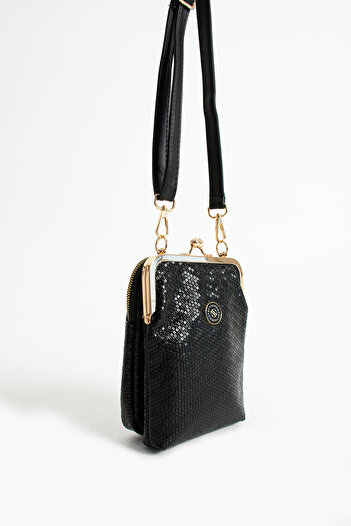 Sanmorris Women's Scholarship Gold Accessory Adjustable Cross Strap Faux Leather Shoulder and Crossbody Bag