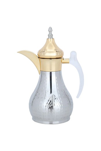 Alsaif Gallery Thermos, 1 liter, transparent handle, steel inner case, steel outer case