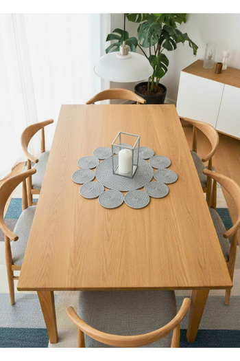 sfb Natural Jute Runner with Flower Pattern Bohemian Tablecloth Coffee Table Comidine Unit Top Cover Decor