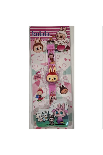 synshop Labubu Pink Lighted Musical Wristwatch Girl Child Women Men Birthday Gift