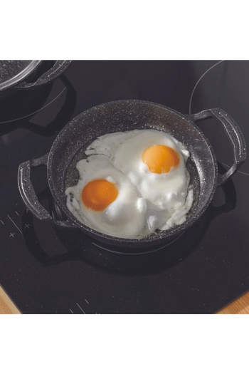 FİTHOME Cast Iron Non-Stick Breakfast Pan, Oven-Safe Egg Pan