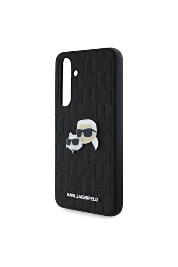 Karl Lagerfeld Case for Samsung Galaxy S24 FE, W16, -leather, Karl & Choupette Monogram Head Pin