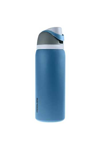 Generic Mattarah FreeSip 900 ML (32oz) Insulated Stainless Steel Water Bottle with Straw – (Blue)