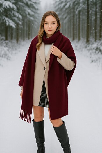awix Premium Soft Stylish Boucle Scarf Ecru
