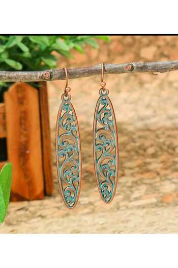 Ivory Pearl Ethnic Otanic Retro Earrings
