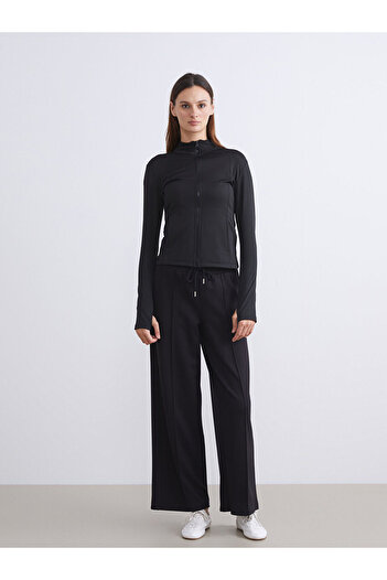 LC Waikiki Koorsiyah Women's Zippered Cardigan with Stand Collar