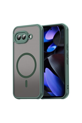 Tim High Protection Case for Google Pixel 9a, J74, Hard Plastic, Green Forest
