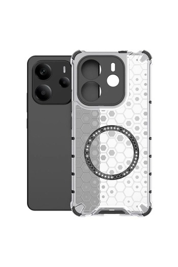 Danex Transparent Protective Case for Xiaomi Redmi Note 14 5G, M81, Metal, Pearl White