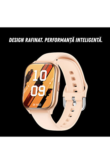 BIRAI VortexIQ Women’s Smartwatch, 1.85″ TFT Display, Fitness, 3ATM Waterproof, Pink Gold