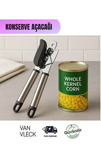 VAN VLECK Stainless Steel Can, Jar, and Bottle Opener – Practical, Durable, and Ergonomic Kitchen Gadget