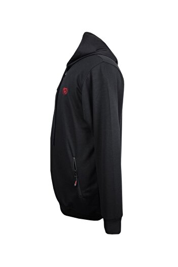 tambattal Plus Size Hooded Doubleface Sweat Black (Wide Comfortable Fit)