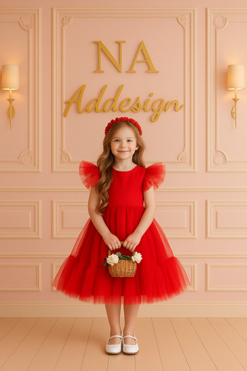 NA ADDESIGN Puffy Tulle Princess Dress (Red, Fuchsia, Light Pink, Baby Blue, Saks Blue, Black, White)