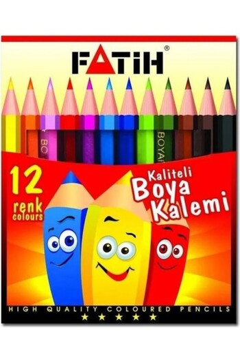 Fatih 12 Li Half Size Dry Crayons