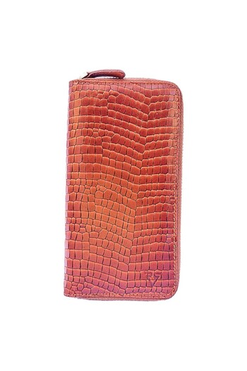 Rich Smith Genuine Leather Mobile Phone Portfolio Wallet / 2630 Tan (Piton P)