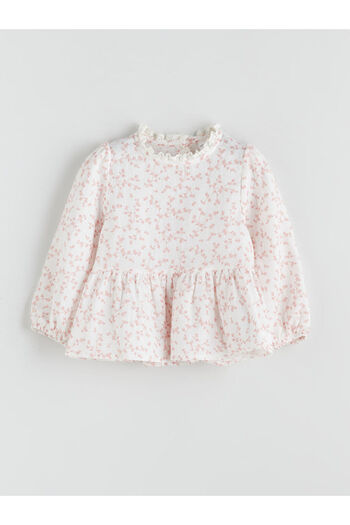 LC Waikiki Crew Neck Floral Baby Girl Blouse and Pants