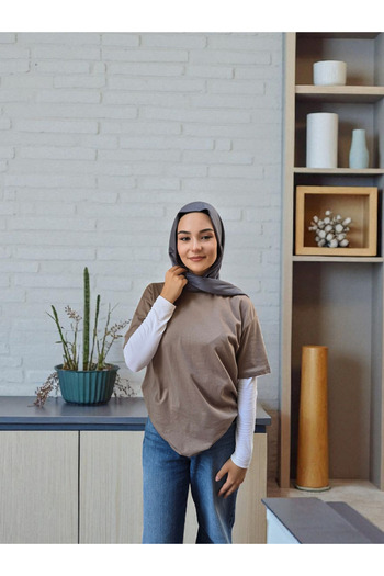 Nöşre Design Dark Gray Combed Shawl