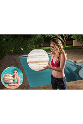BESTWAY Inflatable Lighted Jupiter Ball-Glowing Jupiter Water Ball-Glowing Jupiter Sea Ball-Lighted Pool Ball 61cm