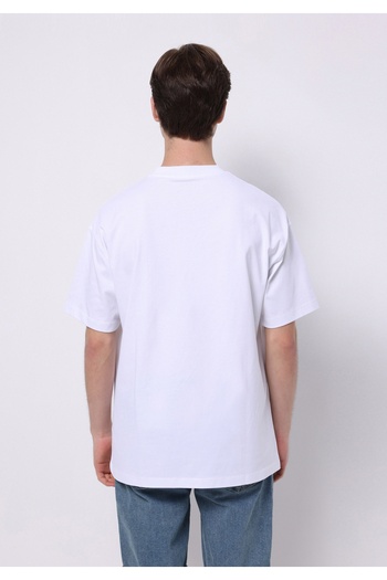 Colin's Comfort Fit Round Neck Plain Men's White Short Sleeve T-Shirt