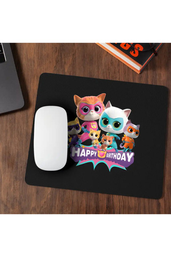 OEM Mousepad Super Pisicute Happy Birthday