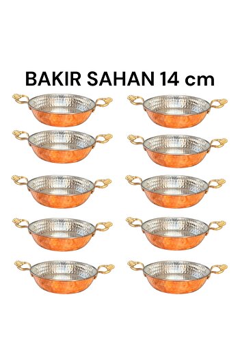 BARITCIOGLU Copper Pans Pans 14 cm X 10 Pieces