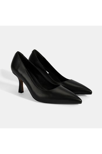 Desa Women's Black Leather Stiletto