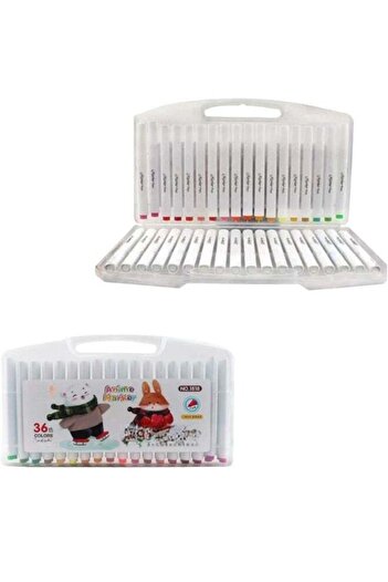 Toybox Acrylic Paint Markers, High Coverage Waterproof Paint Pens Paint Markers Uniform Ink for Canvas (36