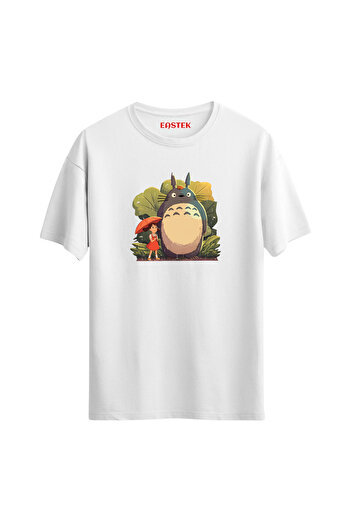 Açık Garaj Μπλουζάκι με σχέδιο Totoro και κορίτσι, ανδρικό μπλουζάκι, γυναικείο μπλουζάκι, μπλουζάκι unisex