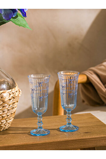 LC Waikiki Trending Products from Freezen Store |   Bow Printed Glass Water Cup Set of 2 120 ml