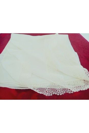 hoaryage Crepe Fabric Handcrafted Needlework, Prayer, Mevlit Cover, Special Handmade Hoop Dowry Box Embroidered 140X75 cm