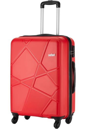 Safari Hard Travel Bag Size L | Pentagon with 4 Rotating Wheels 75 cm Cherry Red
