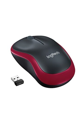 logitech Mouse M185, USB, Red