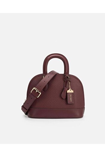ELVVI&CO Women's leather bag in oud color